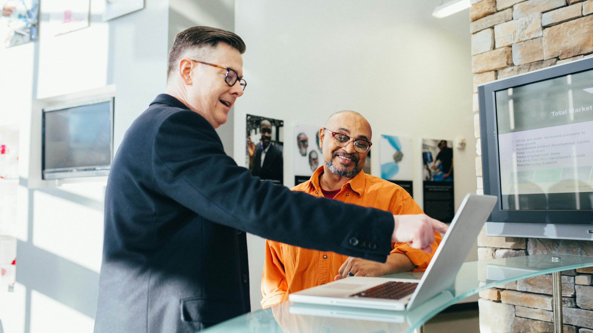 Local small business owner getting help with technology